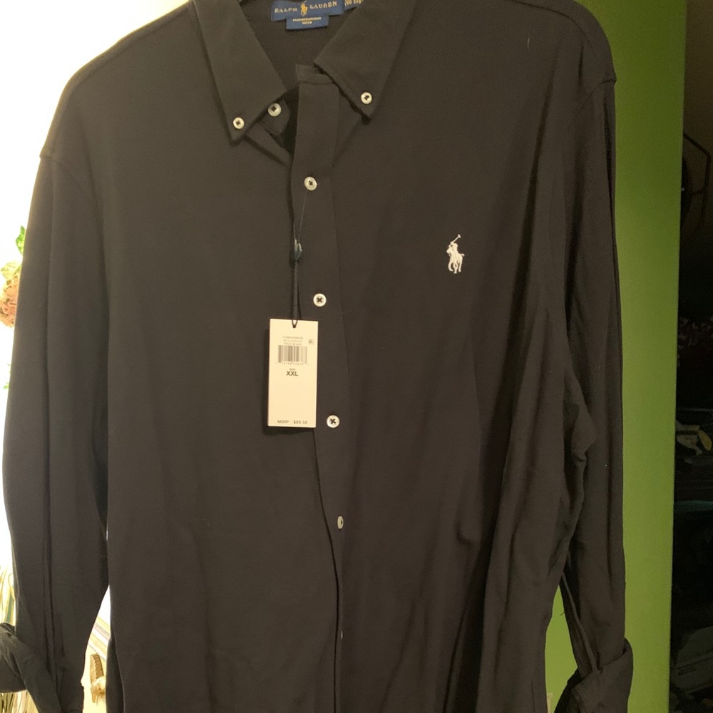 Men xxl Ralph Lauren black shirt brand new